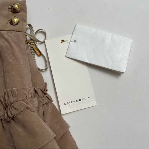 NWT ANTHRO LEIFSDOTTIR layered silk mini skirt - Picture 2 of 7